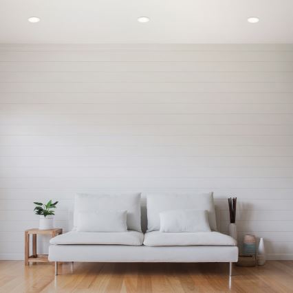 Lot de 3 spots encastrés LED pour salle de bains — 6W, 230V, 3000K, IP44, blanc