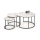 Lot de 3 tables basses COMORO blanc/noir