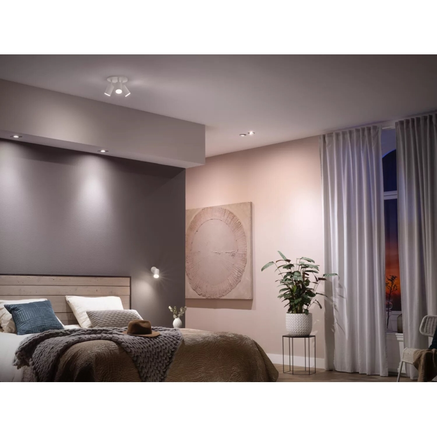 Pack de 4 ampoules LED dimmables Philips Hue White Ambiance GU10, 4,2 W, 230 V, 2200–6500 K