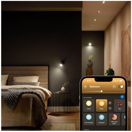 Lot de 4 ampoules LED dimmables Philips Hue WHITE AMBIANCE GU5,3/MR16/5,1W/12V 2200-6500K