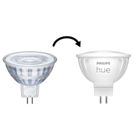 Lot de 4 ampoules LED dimmables Philips Hue WHITE AMBIANCE GU5,3/MR16/5,1W/12V 2200-6500K