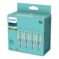 Lot de 4 ampoules LED Vintage Philips B35 14/4,3W/230V 2700K