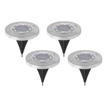 Lot de 4 lampes solaires LED CLAVO 1xAAA 4000 K IP44 300 mAh