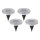 Lot de 4 lampes solaires LED CLAVO 1xAAA 4000 K IP44 300 mAh