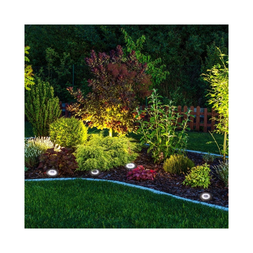 Lot de 4 lampes solaires LED CLAVO 1xAAA 4000 K IP44 300 mAh