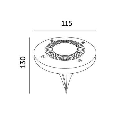 Lot de 4 lampes solaires LED CLAVO 1xAAA 4000 K IP44 300 mAh