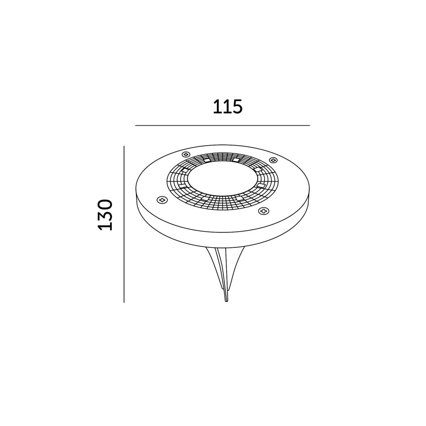 Lot de 4 lampes solaires LED CLAVO 1xAAA 4000 K IP44 300 mAh