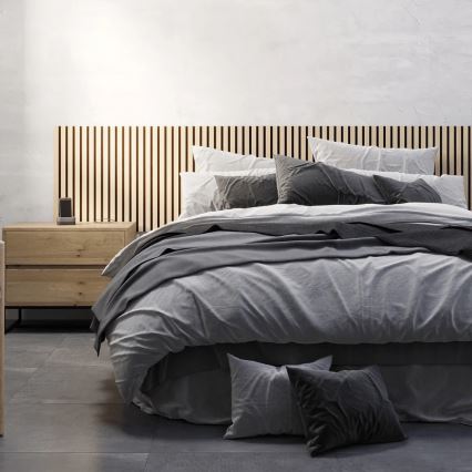 Lot de 4 panneaux d'habillage acoustiques DANVIKEN 60×60 cm, finition chêne