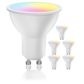 Lot de 6 ampoules LED RGBW dimmables MESH GU10/6,5W/230V 2700-6500K Wi-Fi + télécommande - Aigostar