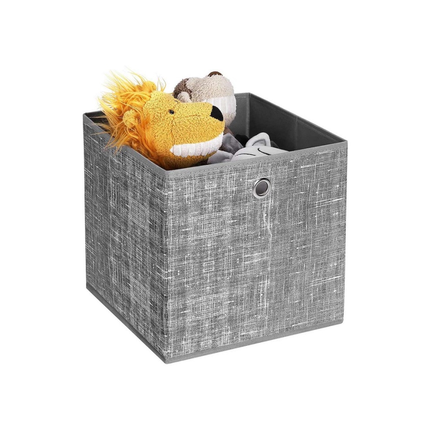Lot de 6 boîtes de rangement CURAN, grises