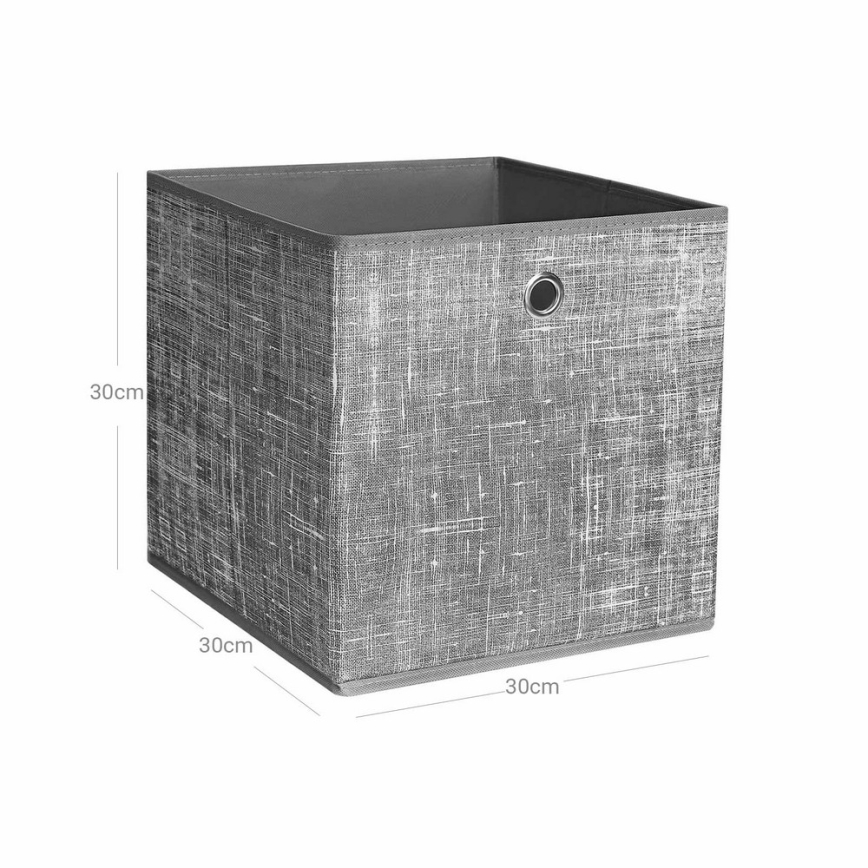 Lot de 6 boîtes de rangement CURAN, grises