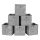 Lot de 6 boîtes de rangement CURAN — 30 x 30 x 30 cm, gris