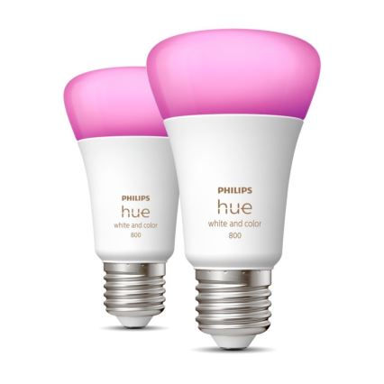 LOT x2 Ampoule à intensité variable LED Philips Hue White And Color Ambiance A60 E27/6,5W/230V 2000-6500K