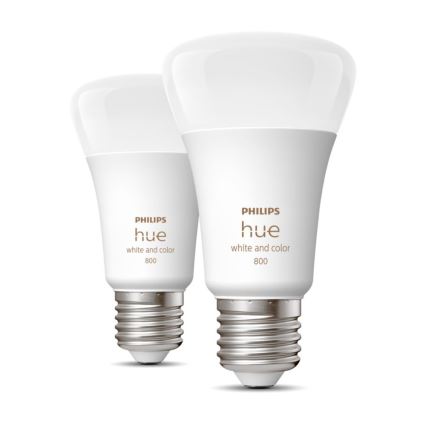 LOT x2 Ampoule à intensité variable Philips Hue White And Color Ambiance A60 E27/9W/230V 2000-6500K