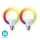 LOT x2 Ampoules à intensité variable LED RGBW  E27/9W Wi-Fi 2700-6500K
