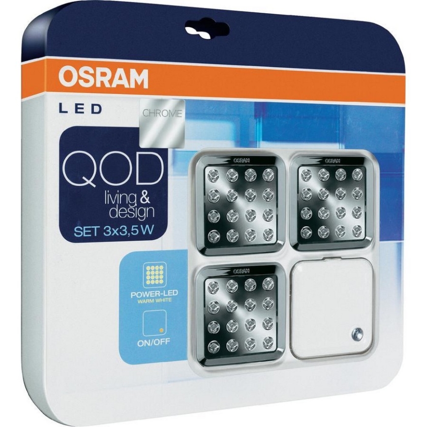 LOT x3 Réglette LED de cuisine QOD LED/3,5W/230V 3000 K - Osram