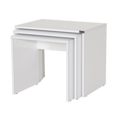 LOT x3 Table basse blanc