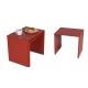 LOT x3 Table basse rouge