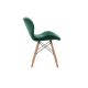 LOT x4 Chaise de repas TRIGO 74x48 cm vert clair/hêtre