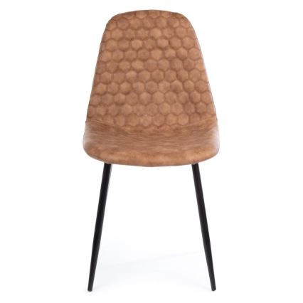 LOT x4 Chaise de salle à manger TOGI marron
