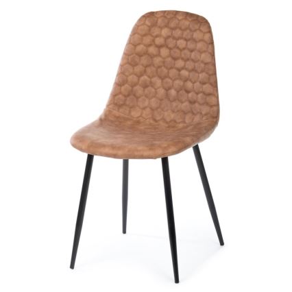 LOT x4 Chaise de salle à manger TOGI marron