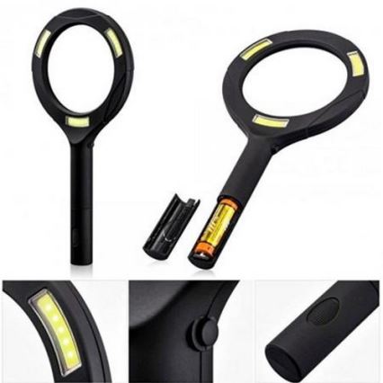 Loupe 5×ZOOM avec un rétro-éclairage LED/3W/2xAA IP44