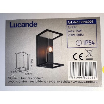 Lucande -  Applique murale extérieure ANNALEA 1xE27/15W/230V IP54