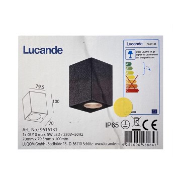Lucande - Applique murale extérieure XAVA 1xGU10/5W/230V