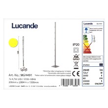 Lucande - Lampadaire à intensité variable LED MARGEAU 7xLED/4,7W/230V