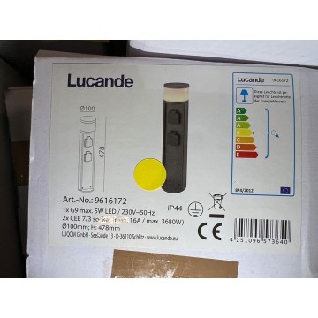Lucande - Lampe extérieure avec deux prises CORBAN 1xG9/5W/230V IP44
