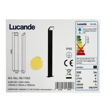 Lucande - Lampe extérieure TINNA LED/6,3W/230V IP65