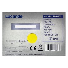 Lucande - Luminaire encastrable d'extérieur RONI LED/9W/230V IP65
