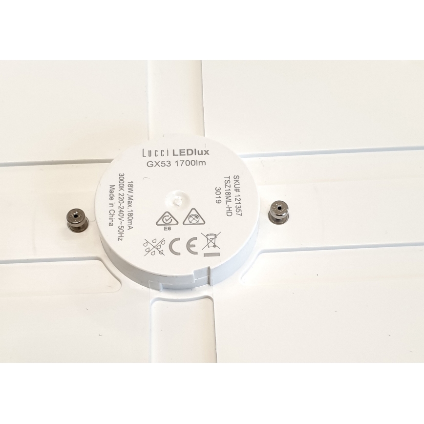 Lucci air 121357 - Plfonnier LED pour ventilateur LED/18W/230V
