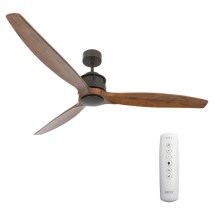 Lucci air 210507 - Ventilateur de plafond AIRFUSION AKMANI paulownia/noir + télécommande