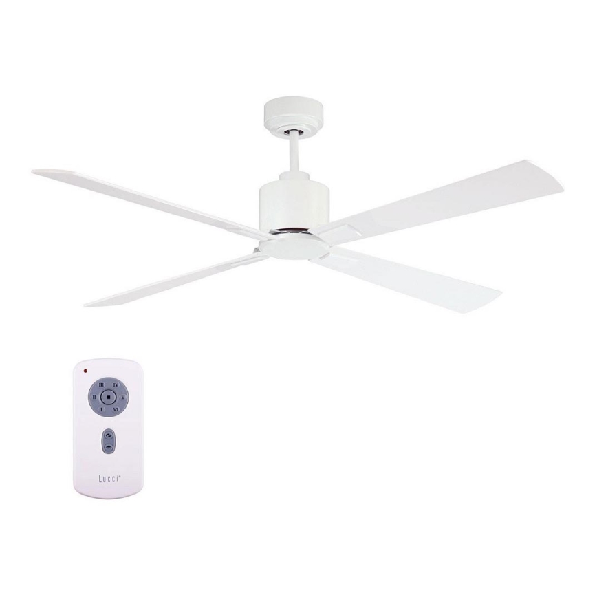 Lucci Air 210521 - Ventilateur de plafond AIRFUSION CLIMATE bois/blanc + Télécommande