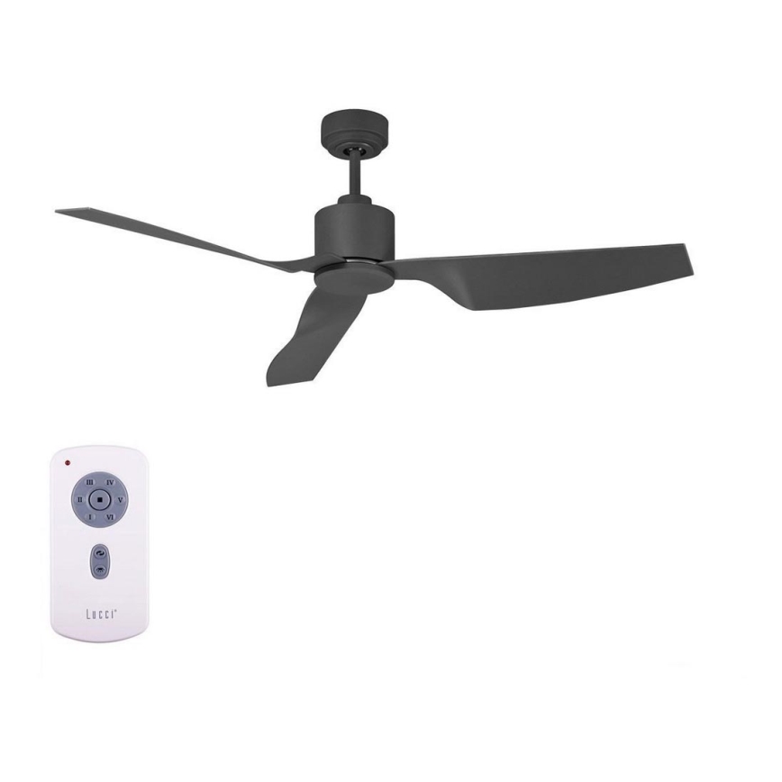 Lucci Air 210527 - Ventilateur de plafond AIRFUSION CLIMATE II noir + télécommande