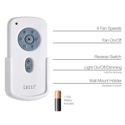 Lucci Air 21052TRS - Télécommande pour ventilateurs CLIMATE, RADAR, FRASER 1x23A