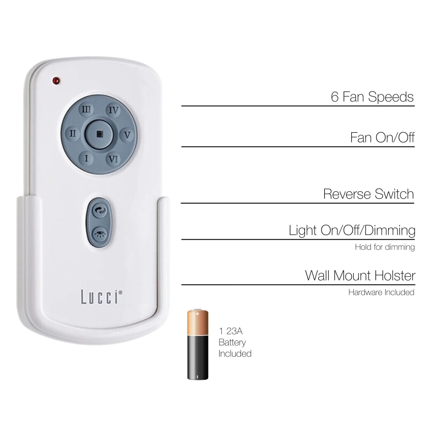 Lucci Air 21052TRS - Télécommande pour ventilateurs CLIMATE, RADAR, FRASER 1x23A
