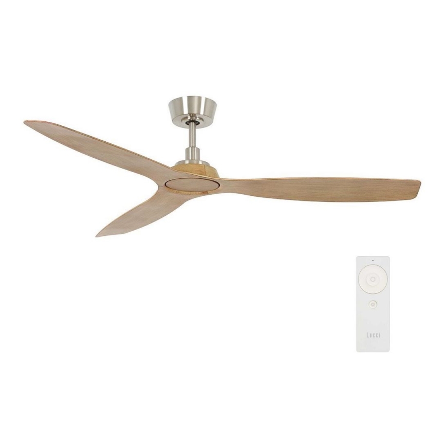 Lucci Air 210653 - Ventilateur de plafond MOTO marron/chrome mat + télécommande
