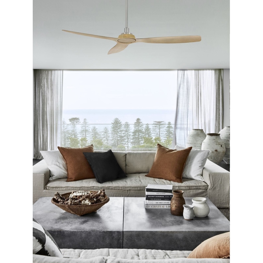 Lucci Air 210653 - Ventilateur de plafond MOTO marron/chrome mat + télécommande