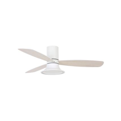 Lucci Air 210661 - Ventilateur de plafond à intensité variable FLUSSO 1xGX53/18W/230V bois/blanc + télécommande