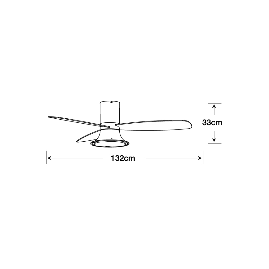 Lucci Air 210662 - Ventilateur de plafond à intensité variable FLUSSO 1xGX53/18W/230V bois/noir + télécommande