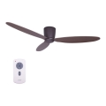 Lucci air 212883 - Ventilateur de plafond AIRFUSION RADAR, bois/marron, Ø 132 cm + télécommande