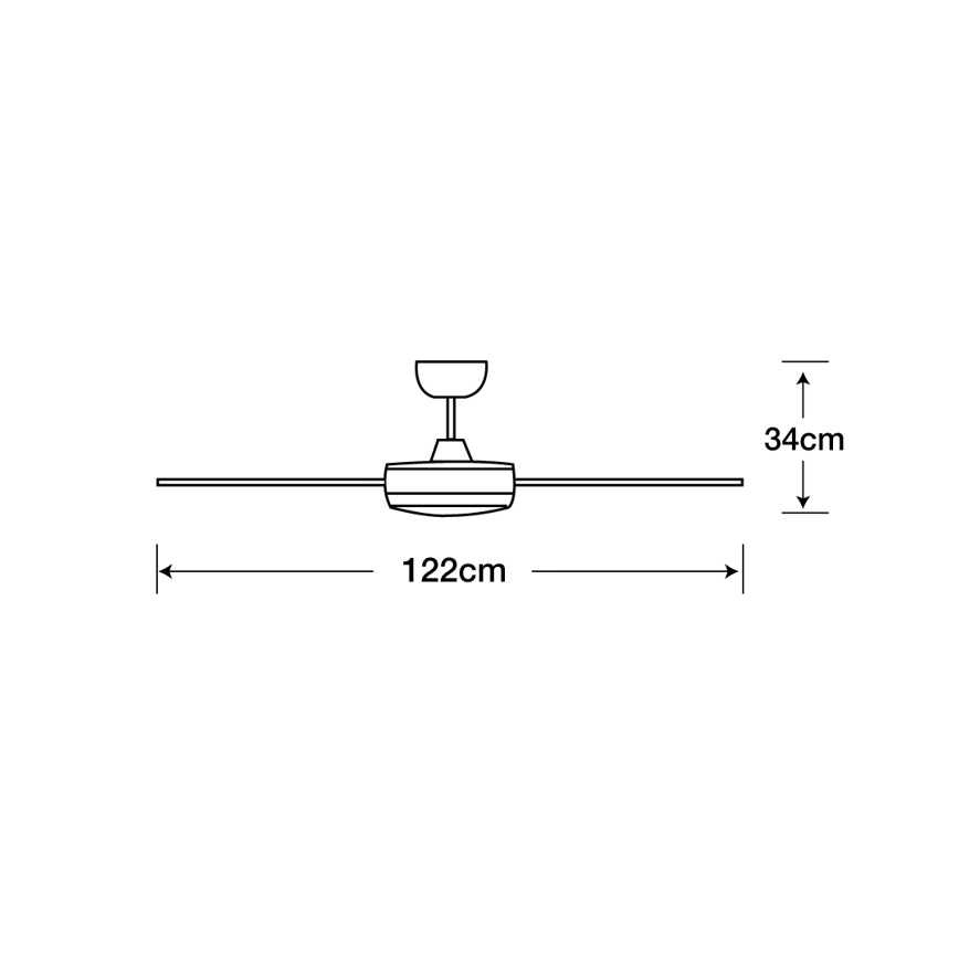 Lucci air 212899 - Ventilateur de plafond LED à intensité variable MOONAH 1xGX53/21W/230V noir + télécommande