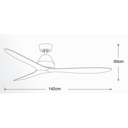 Lucci air 213041 - Ventilateur de plafond WHITEHAVEN noir + télécommande