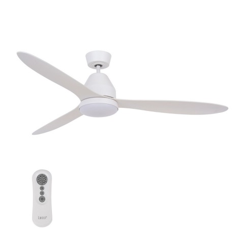 Lucci air 213043 - Ventilateur de plafond LED WHITEHAVEN GX53/17W/230V blanc + télécommande
