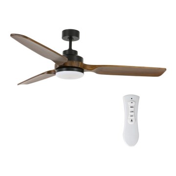 Lucci air 213054 - Ventilateur de plafond LED SHOALHAVEN GX53/17W/230V noir/paulownia + télécommande