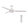 Lucci air 213055 - Ventilateur de plafond LED SHOALHAVEN GX53/17W/230V paulownia/blanc Ø 142 cm + télécommande