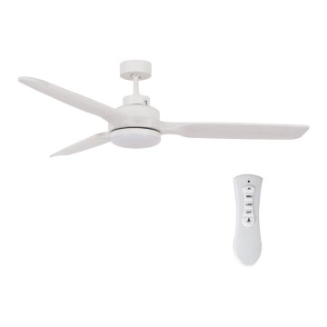 Lucci air 213055 - Ventilateur de plafond LED SHOALHAVEN GX53/17W/230V paulownia/blanc Ø 142 cm + télécommande
