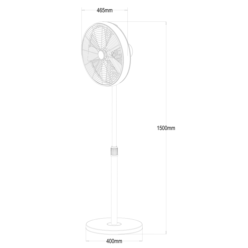 Lucci Air 213116EU - Ventilateur sur pied BREEZE marron Ø 46 cm